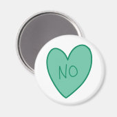 Maßgeschneidertes Funny No Candy Heart Magnet (Vorderseite/Rückseite)