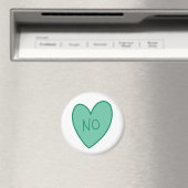 Maßgeschneidertes Funny No Candy Heart Magnet (In Situ (Geschirrspüler))