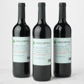 Maßgeschneidertes Funny Wine Prescription Label Weinetikett (Flaschen)