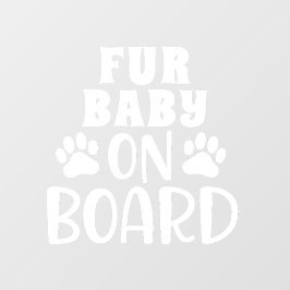 Maßgeschneidertes Fur Baby an Bord Weißes Auto Fen Fensteraufkleber