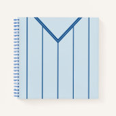 Maßgeschneidertes Fußball-Light Blue Jersey Notizbuch (Vorderseite)