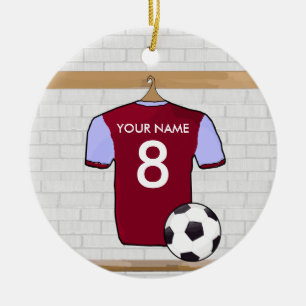 Maßgeschneidertes Fußball-Shirt (Claret), Star-O Keramik Ornament