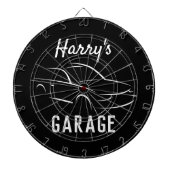 Maßgeschneidertes Garage-Mancave-Dartboard Dartscheibe (vorne)