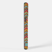 Maßgeschneidertes, gelb-blau-Zickzack Muster iPhone Hülle (Rechte Seite)