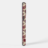 Maßgeschneidertes, gelbes Lila Rotes Paisley iPhone Hülle (Rechte Seite)