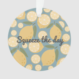 Maßgeschneidertes gelbes Zitronenmuster Ornament