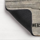 Maßgeschneidertes Geschäft mit rustikalen Holztext Mousepad (Ecke)
