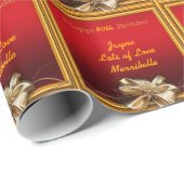 Maßgeschneidertes Geschenk aus Rotem Gold zum 80. Geschenkpapier (Rolleneckpunkt)