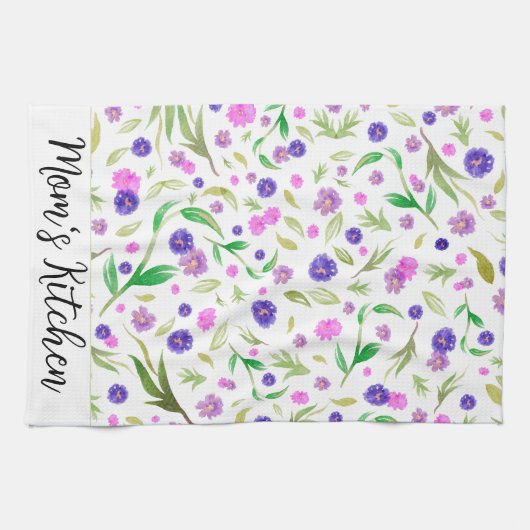 Maßgeschneidertes Geschenk für die Blumenküche zur Geschirrtuch (Horizontal)