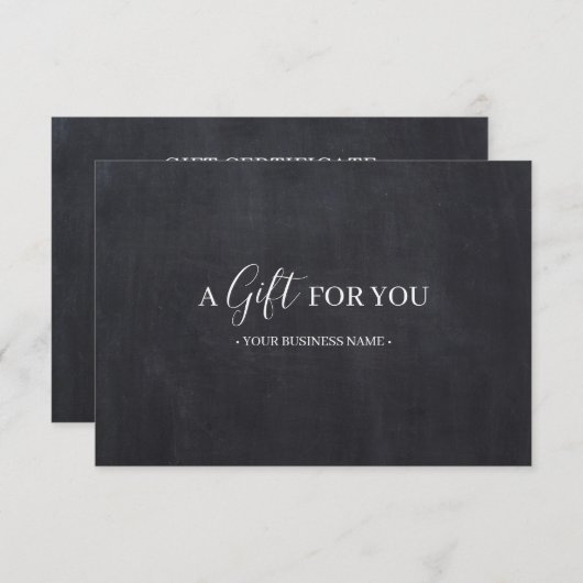 Maßgeschneidertes Geschenkgutachten für Chalkboard (Vorne/Hinten)