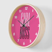 Maßgeschneidertes Girl Boss White Black Hot Pink 1 Uhr (Winkel)