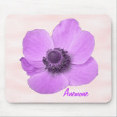 Maßgeschneidertes Girly Pink Anemone Mousepad (Vorne)