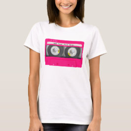 Maßgeschneidertes Girly-Pink-Kassettenband T-Shirt