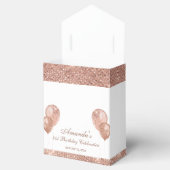 Maßgeschneidertes Glam White und Rose Gold Geschenkschachtel (Geöffnet)