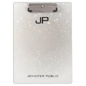 Maßgeschneidertes Glamour Modernes Mit Monogramm E Klemmbrett (Vorderseite)