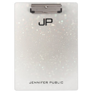 Maßgeschneidertes Glamour Modernes Mit Monogramm E Klemmbrett