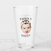 Maßgeschneidertes Glas, Babyglas, Vater Geburtstag Glas (Rückseite)