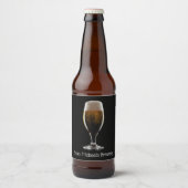 Maßgeschneidertes Glas Bier Bierflaschenetikett (Vorderseite)
