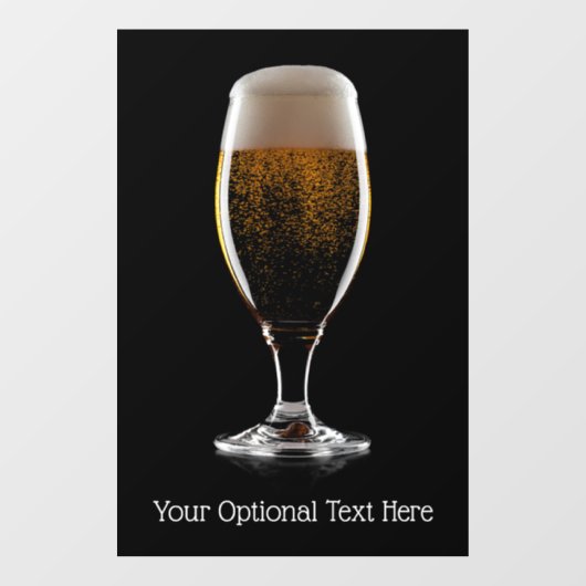 Maßgeschneidertes Glas Bier Fensteraufkleber (Blatt)