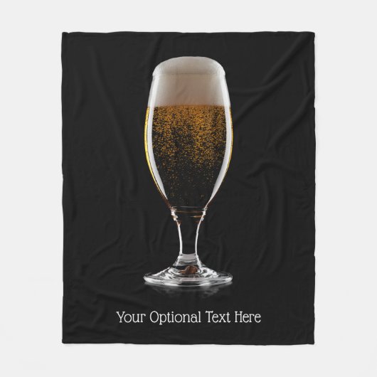 Maßgeschneidertes Glas Bier Fleecedecke (Vorderseite)