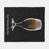 Maßgeschneidertes Glas Bier Fleecedecke (Vorderseite (Horizontal))