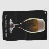 Maßgeschneidertes Glas Bier Golfhandtuch (Horizontal)