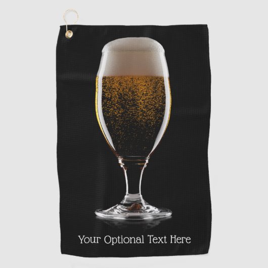 Maßgeschneidertes Glas Bier Golfhandtuch (Vorderseite)