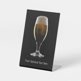 Maßgeschneidertes Glas Bier Sockelschild