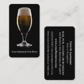 Maßgeschneidertes Glas Bier Visitenkarte (Vorne/Hinten)