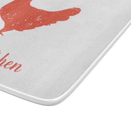 Maßgeschneidertes Glasspanbrett mit Hähnchenholz-S Schneidebrett (Ecke)