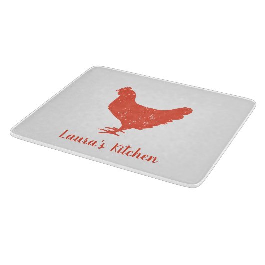 Maßgeschneidertes Glasspanbrett mit Hähnchenholz-S Schneidebrett (Ecke)