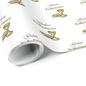 Maßgeschneidertes, Godson First Communion Chalice Geschenkpapier (Rolleneckpunkt)