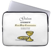 Maßgeschneidertes, Godson First Communion Chalice Laptopschutzhülle (Vorderseite)