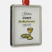 Maßgeschneidertes, Godson First Communion Chalice Ornament Aus Metall (Rechts)