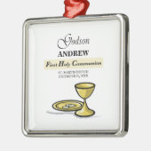 Maßgeschneidertes, Godson First Communion Chalice Ornament Aus Metall (Links)