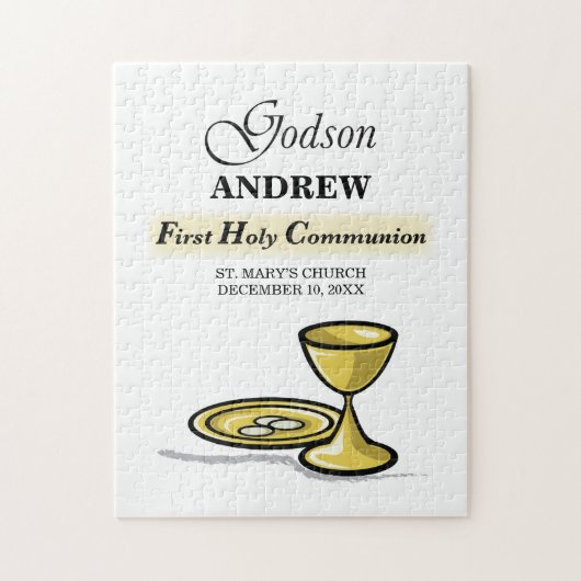Maßgeschneidertes, Godson First Communion Chalice Puzzle (Vertikal)