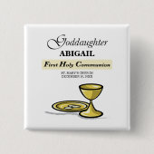Maßgeschneidertes, Godtochter First Communityskhal Button (Vorderseite)