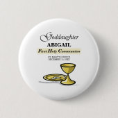 Maßgeschneidertes, Godtochter First Communityskhal Button (Vorderseite)