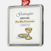 Maßgeschneidertes, Godtochter First Communityskhal Silbernes Ornament (Links)