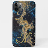 Maßgeschneidertes Gold Blue MARBLE Phone Case, Ini Case-Mate iPhone Hülle (Rückseite)
