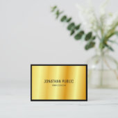 Maßgeschneidertes Gold Elegante Berufliche moderne Visitenkarte (Stehend Vorderseite)