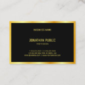 Maßgeschneidertes Gold Elegante Berufliche moderne Visitenkarte (Rückseite)