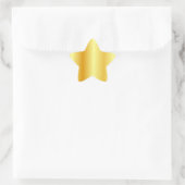 Maßgeschneidertes Gold Look Blank Template Elegant Stern-Aufkleber (Tasche)