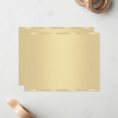 Maßgeschneidertes Gold Look Blank Template Moderne Mitteilungskarte (Vorderseite/Rückseite Beispiel)
