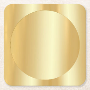 Maßgeschneidertes Gold Look Moderne Blank Template Rechteckiger Pappuntersetzer