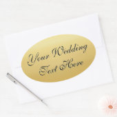 Maßgeschneidertes Gold-Wedding-Siegel Ovaler Aufkleber (Umschlag)
