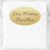 Maßgeschneidertes Gold-Wedding-Siegel Ovaler Aufkleber (Tasche)