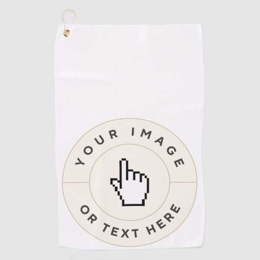 Maßgeschneidertes Golf Handtuch (Vorderseite)