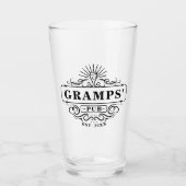 Maßgeschneidertes Gramps Pub Jahr etabliertes Glas (Vorderseite)
