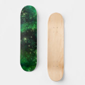 Maßgeschneidertes Green Galaxy Skateboard (Vorderseite)